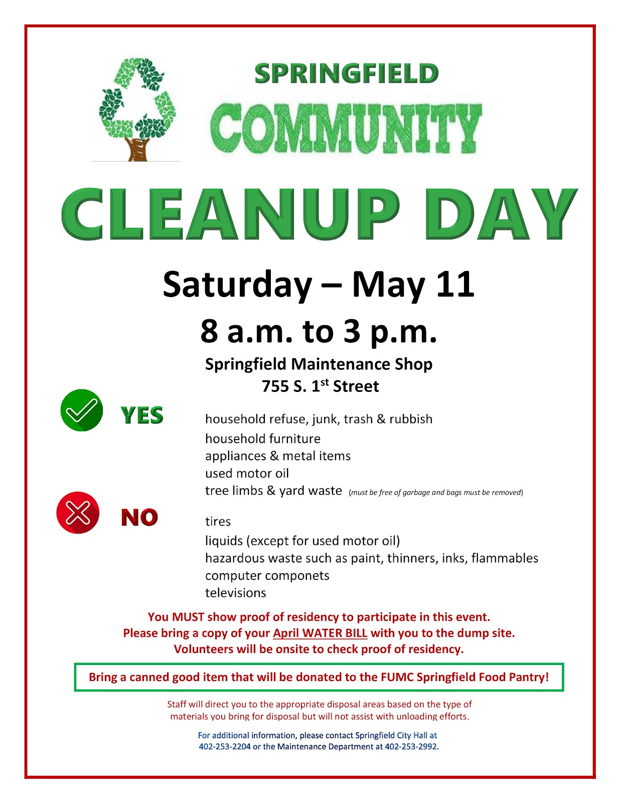 Clean Up Day May 11th flyer page 0