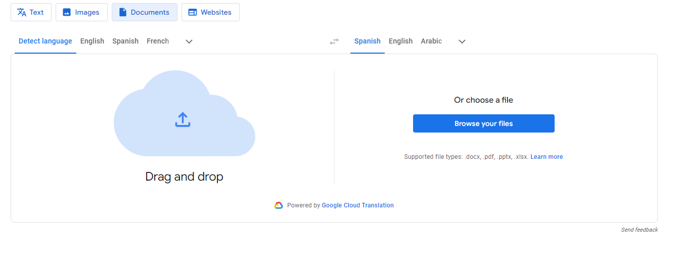 Translating a PDF with Google Translate
