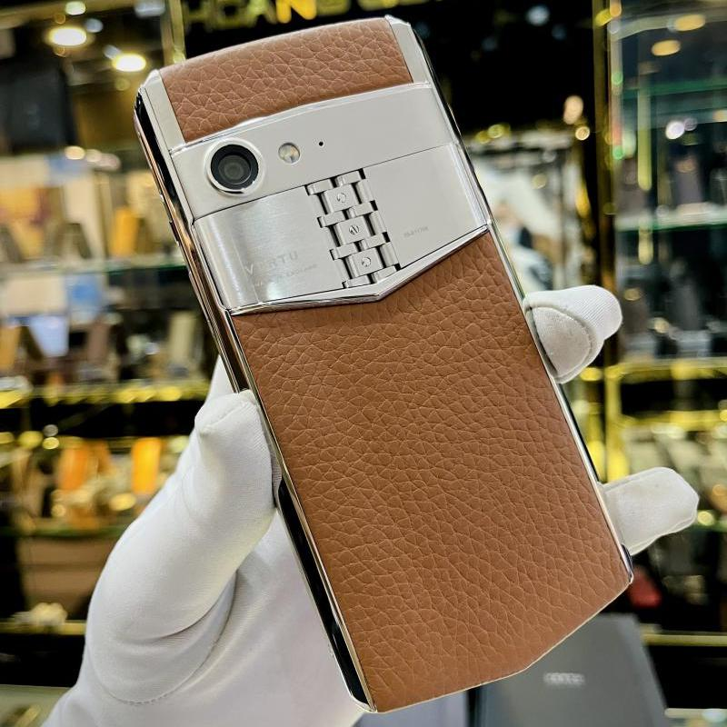 VERTU ASTER P CARAMEL BROWN CALF NEW | Hoàng Luxury