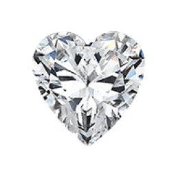 Heart shaped loose diamond
