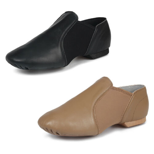 New Unisex Jazz Dance Shoes Genuine Leather Soft Black Tan Indoor Dancing  Shoes | eBay
