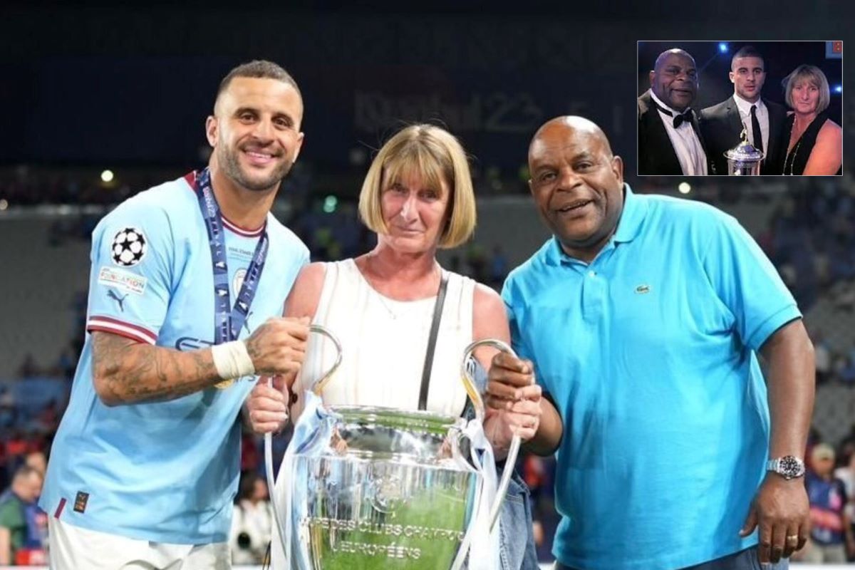 Kyle Walker with his parents