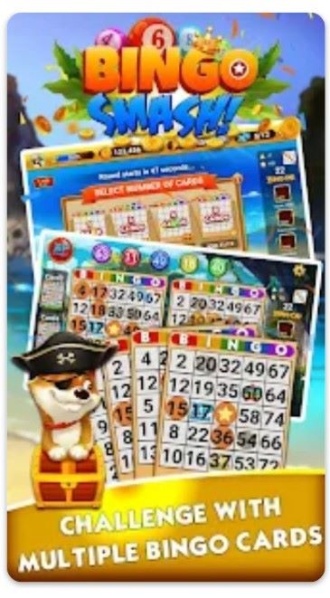 The Android game, Bingo Smash Lucky Bingo Travel, lets players play up to 8 bingo cards at any given time. 