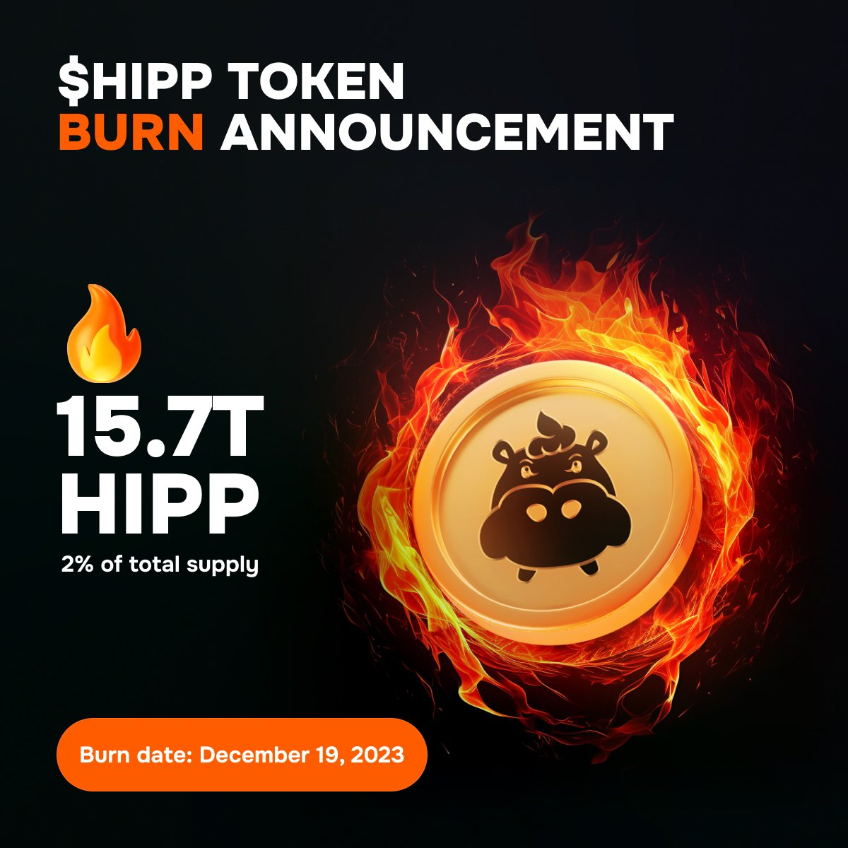 El Hippo burns $150,000 worth of HIPP - 2
