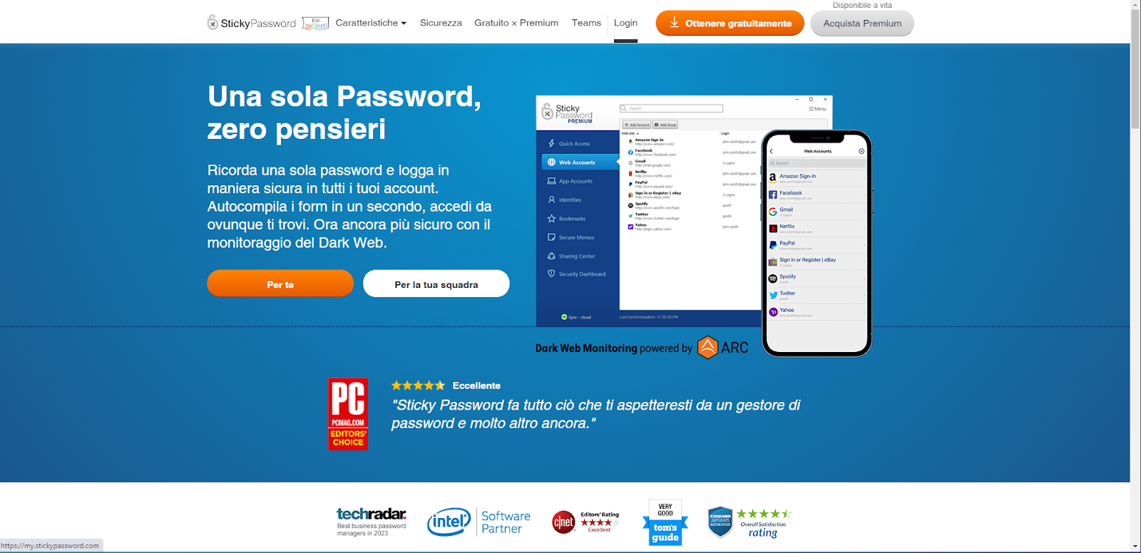 homepage sticky password