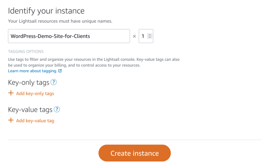 Create instance