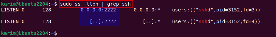 sudo ss -tulpn