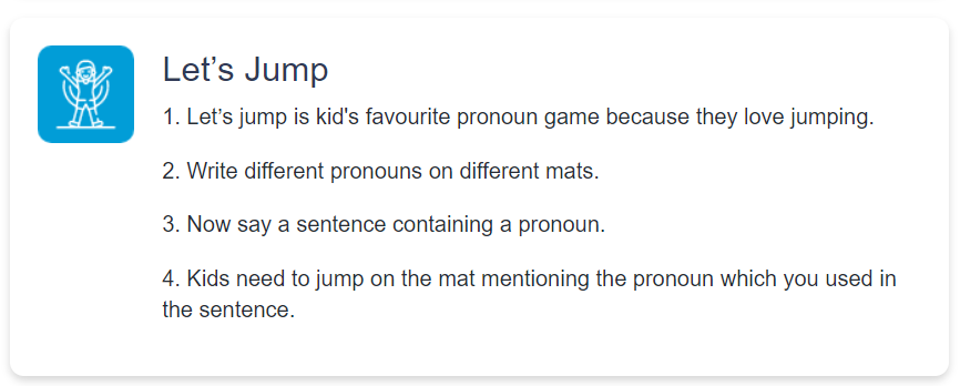 homework for pronouns