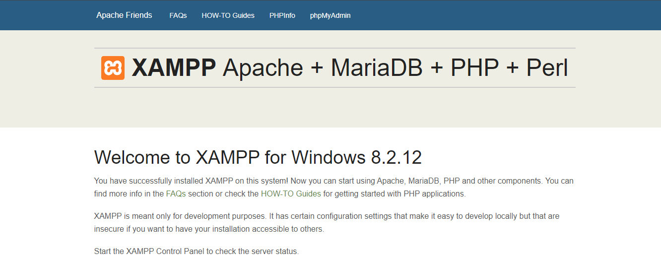 شرح لوحة تحكم برنامج xampp 