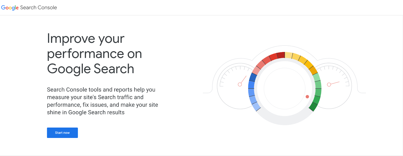 Google Search Console Home Screen 