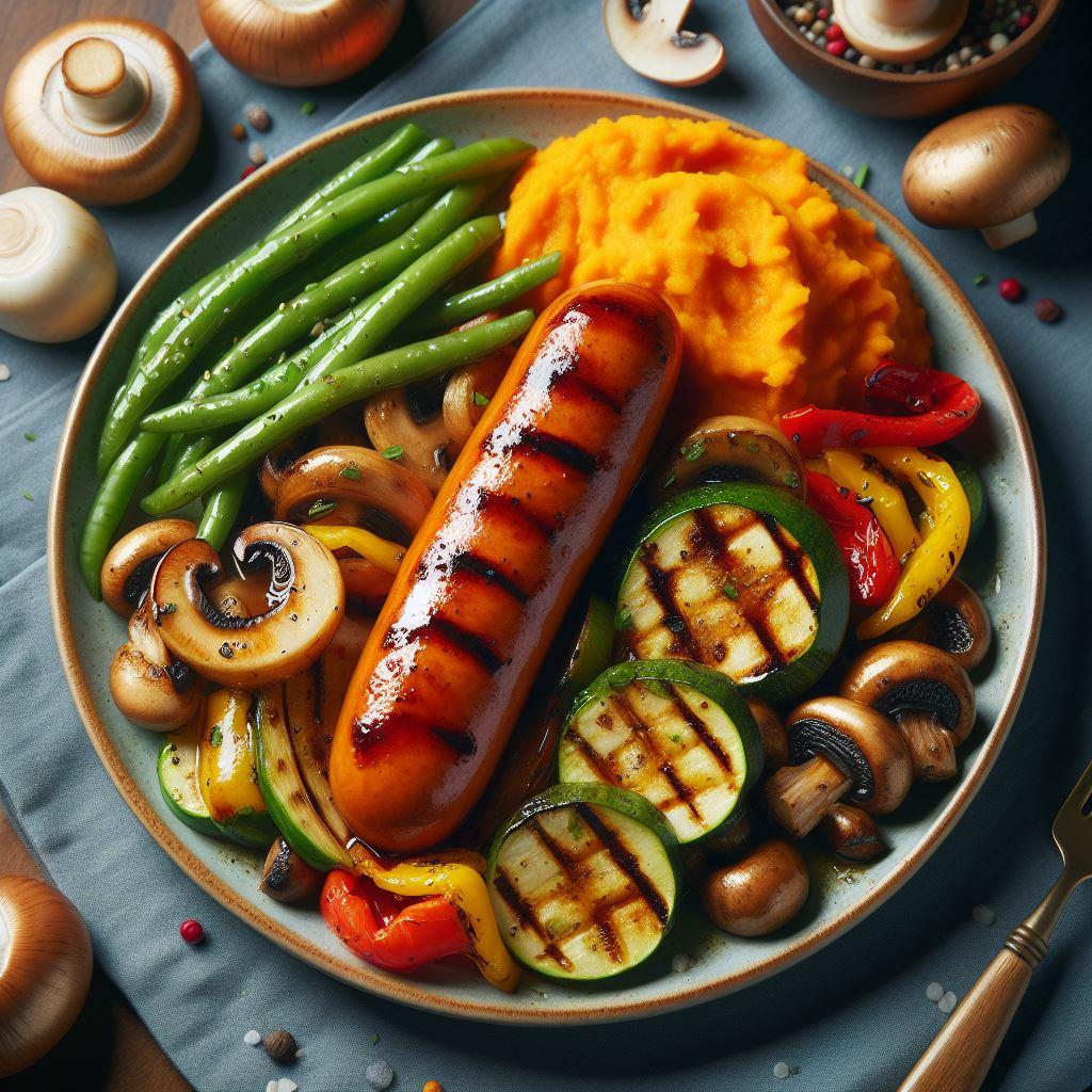 Grilled chicken sausage