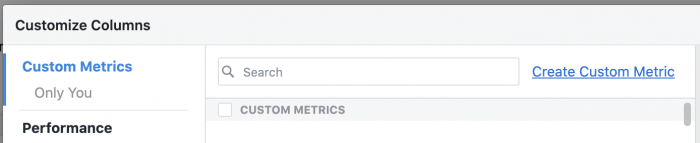 Create Custom Metric