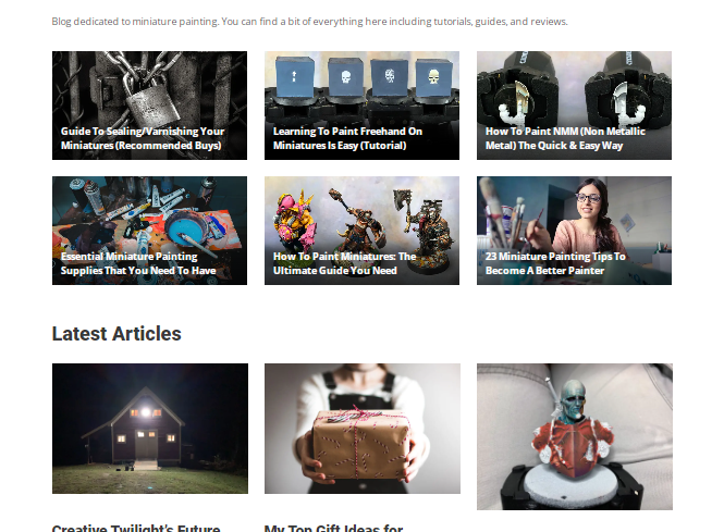 Homepage of Creative Twilight, a miniature hobby blog