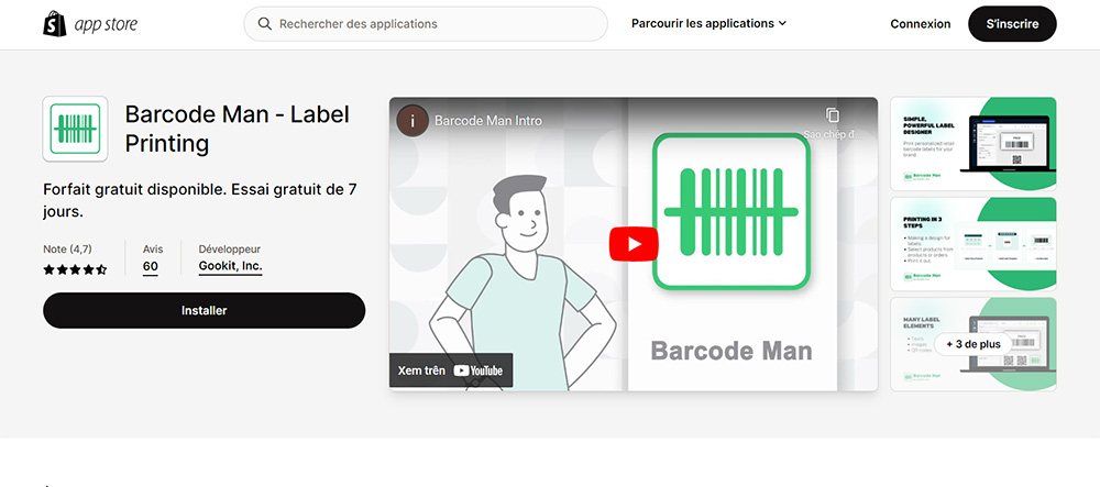 Barcode Man app