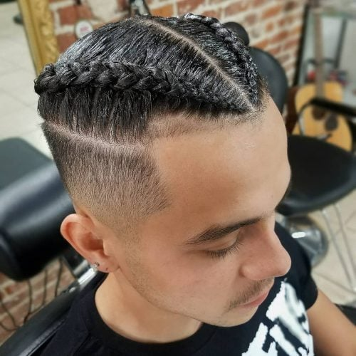 Picture showing a guy rocking the dutch taper fade look