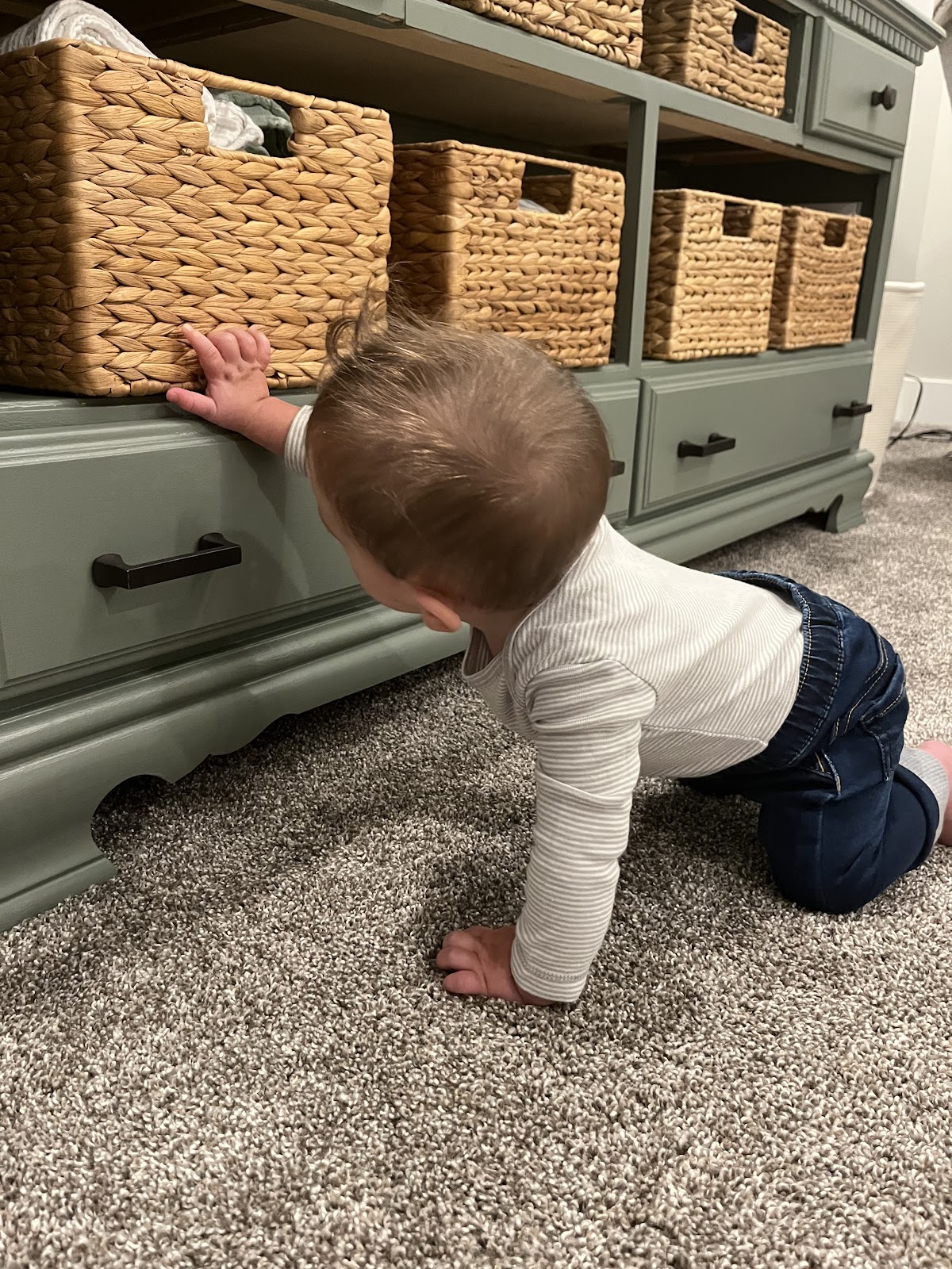 exploring 6-month-old