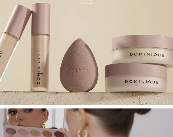 Christen Dominique's makeup products. 