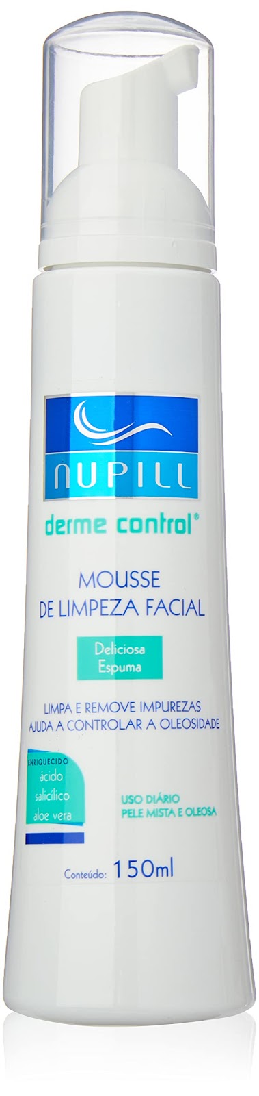 Mousse de Limpeza Facial Derme Control Nupill 150ml