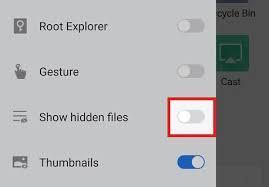 find hidden files on Android 