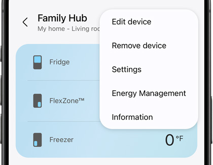 More options displayed on the top right of the SmartThings app