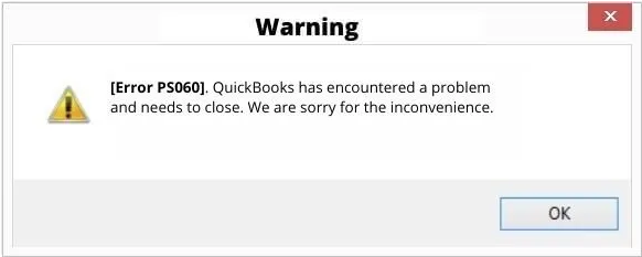 QuickBooks Payroll Error Ps060 Error Message