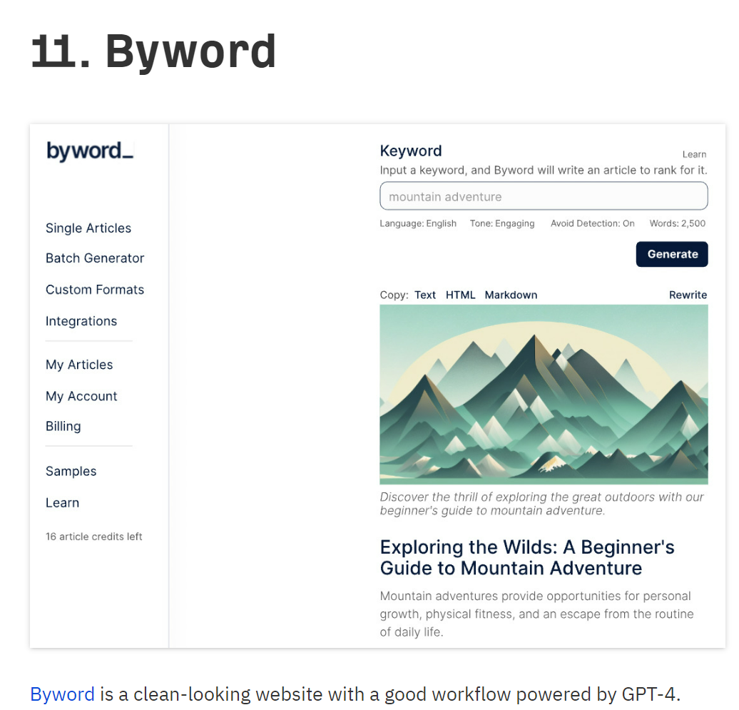 Byword featured in the Ahrefs blog