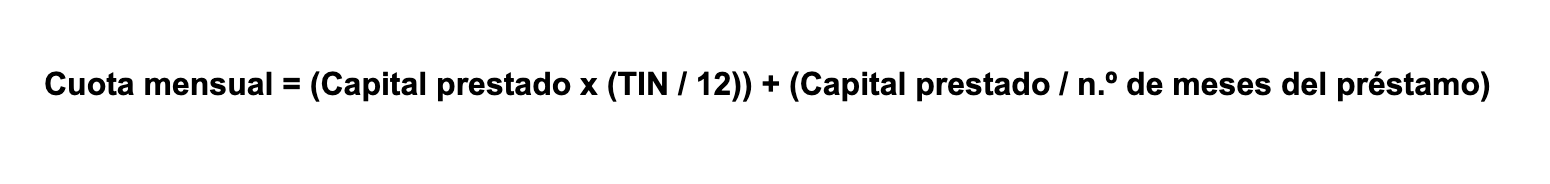 Fórmula para calcular el TIN