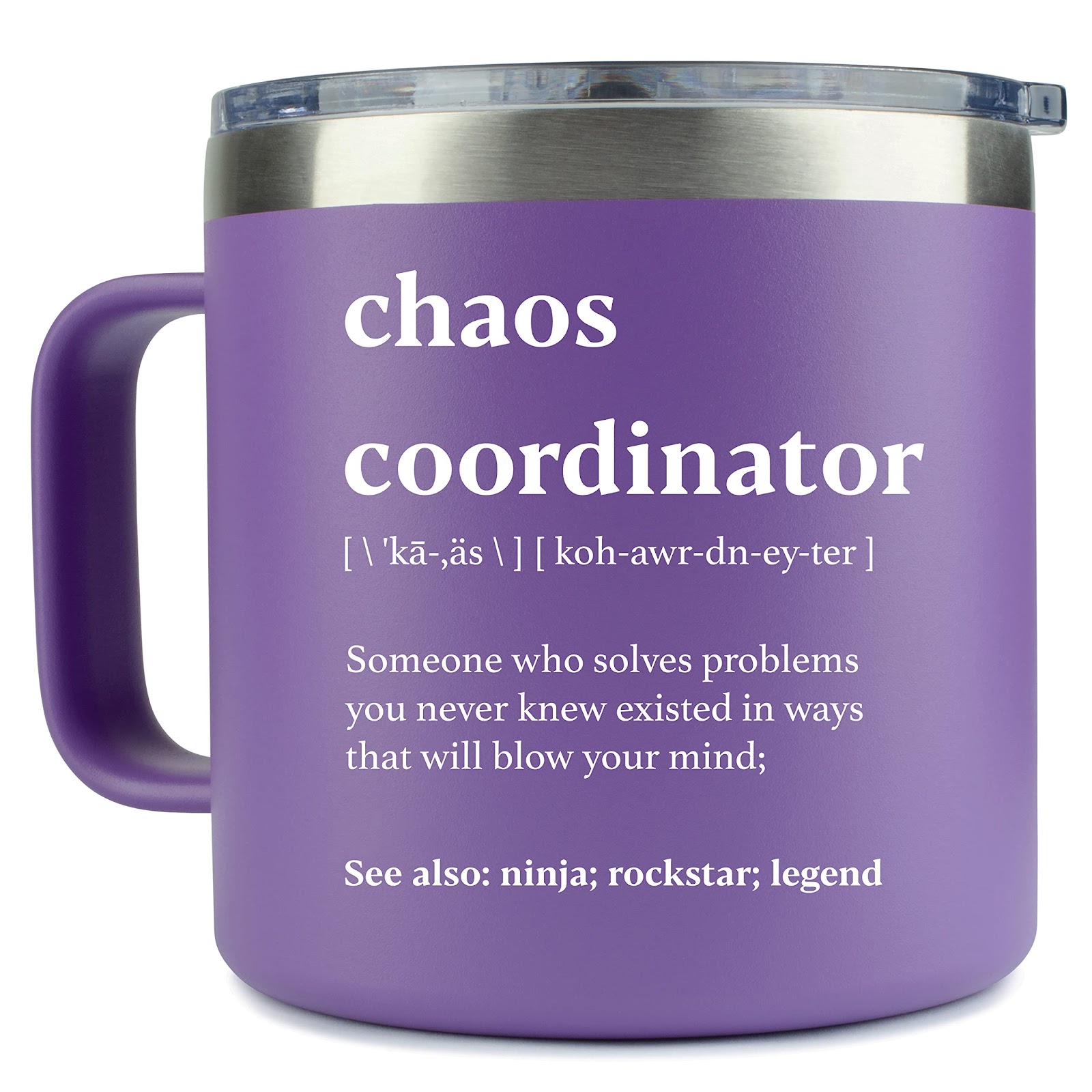 KLUBI Chaos Coordinator Mug Tumbler -14oz Purple