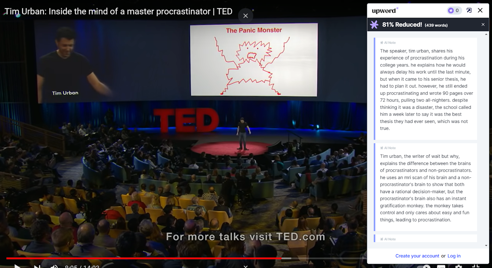 TED Talk by Tim Urban called "Inside the mind of a master procrastinator"