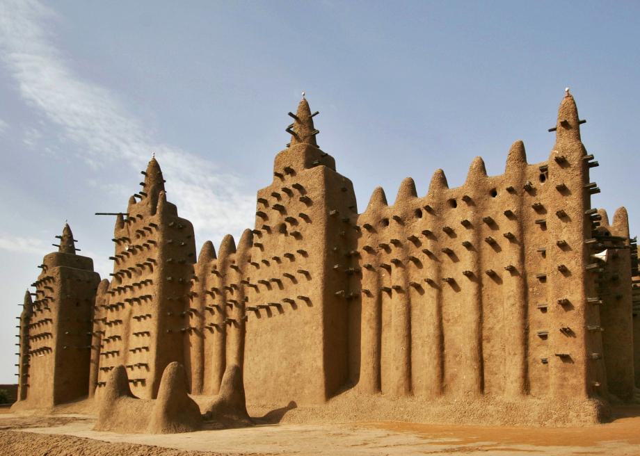Exterior Facade of Great Mosque of Djenné, Mali