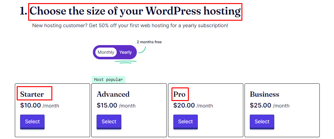 Gandi.net's WordPress hosting plans start at $10.00 per month.