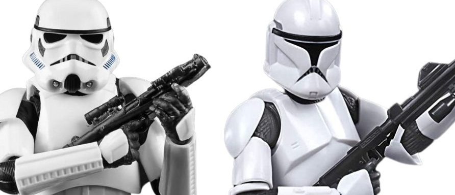 Different Weapons of Clone Troopers and Stormtroopers