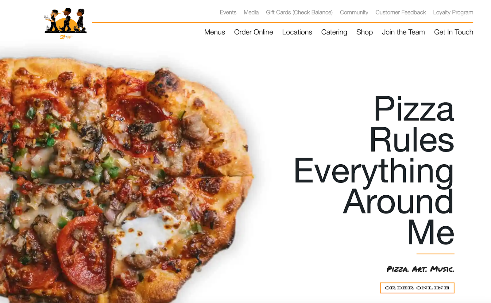 slim and husky's pizza homepage