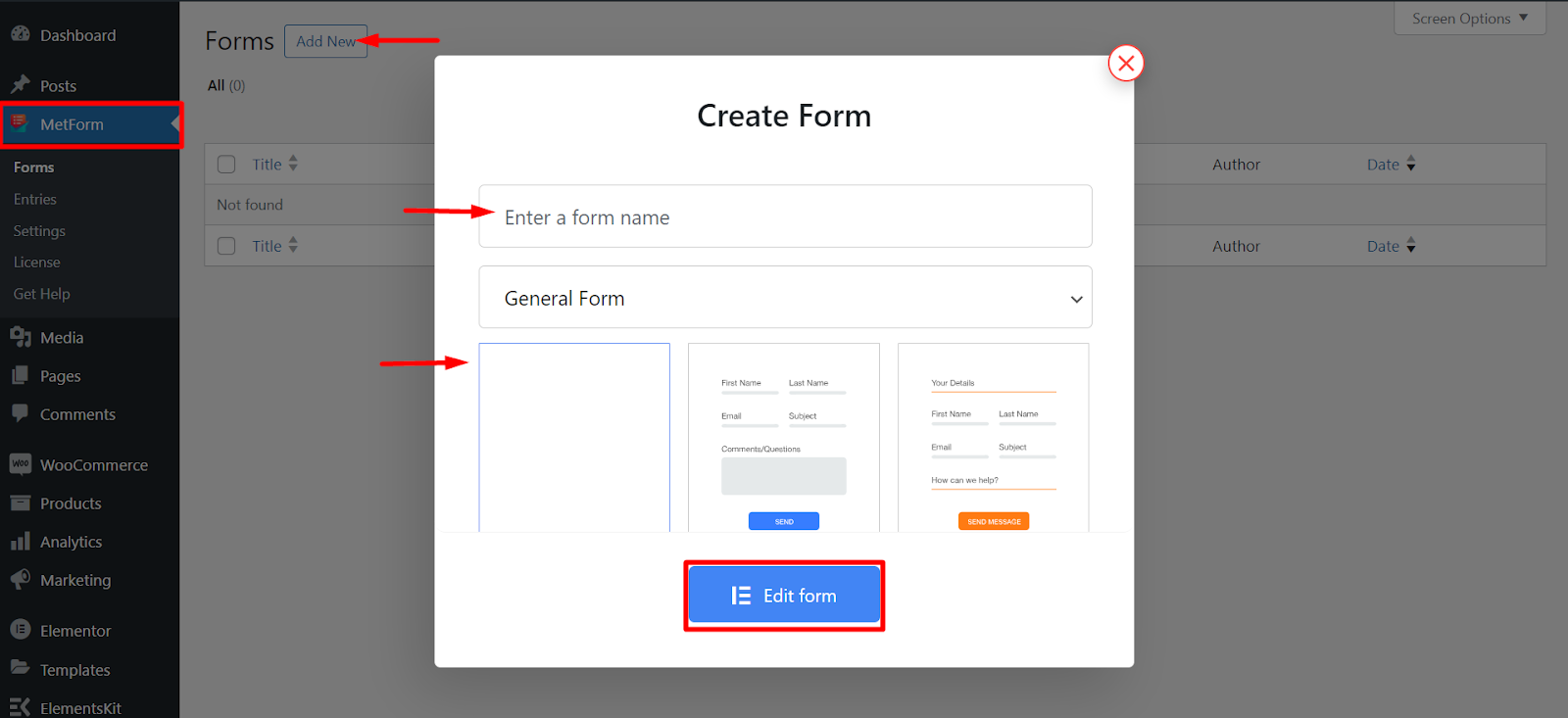 Zbuduj formularz zgłoszeniowy na studia w WordPress za pomocą Metform