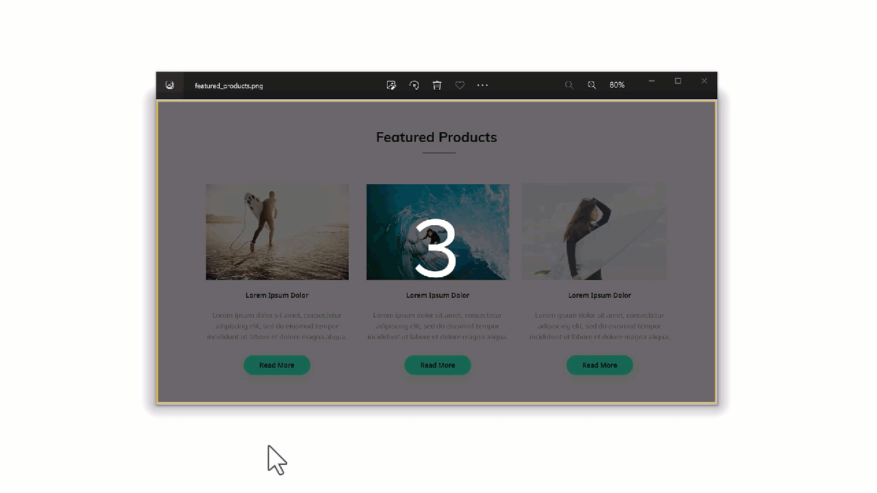 Screen draw in action on a website mockup