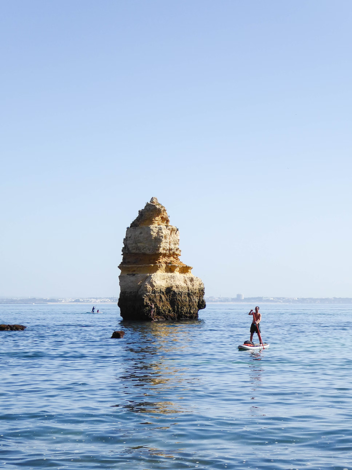 Paddleboarding in Lagos, Portugal