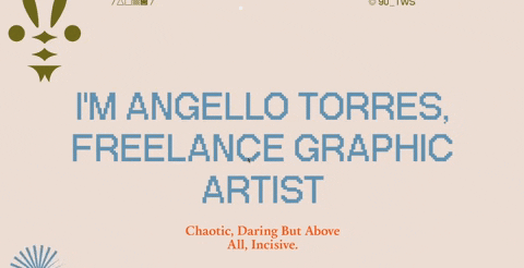 blur animated cursor effect on Angello Torres’s website