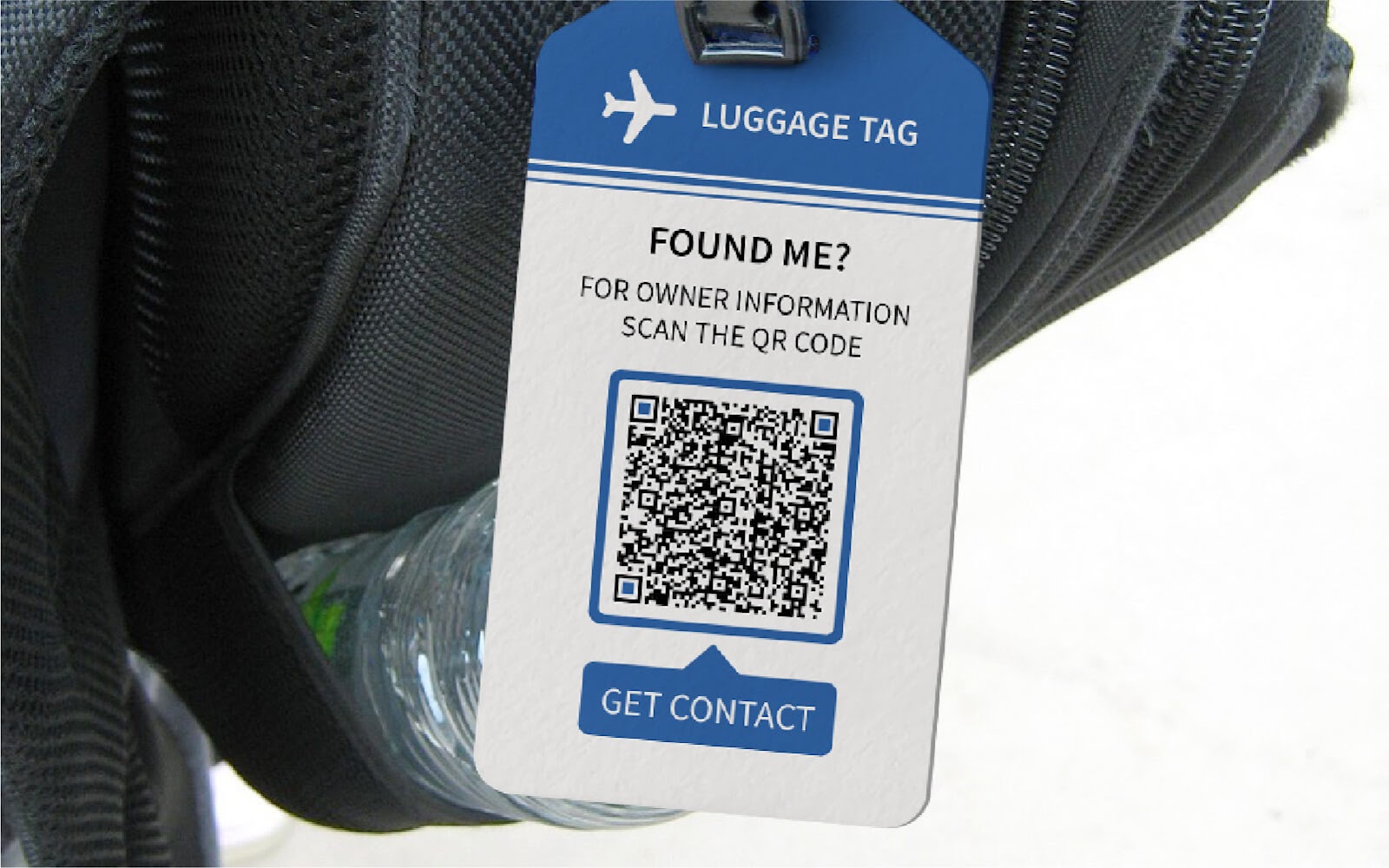 QR Code on a luggage tag