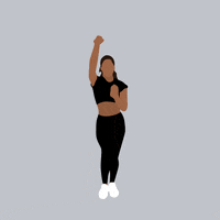 GIF of a figurine girl exercising for health and wellness