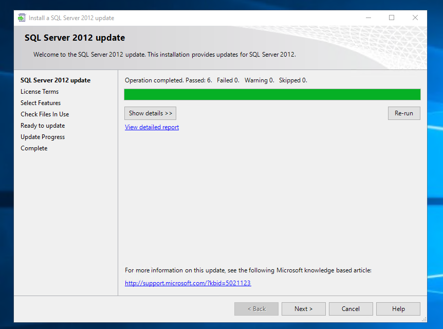 Install extended security update on SQL