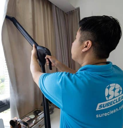 curtain cleaning in geylang with sureclean