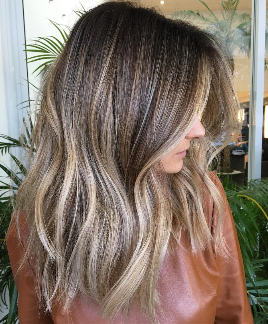 Mid-Shaft-To-Ends Blonde Ash Balayage