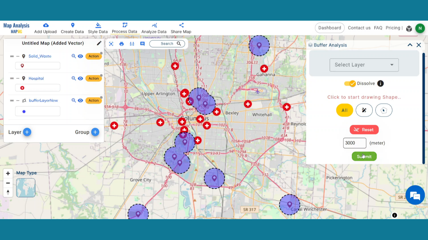 create gis map in healthcare 