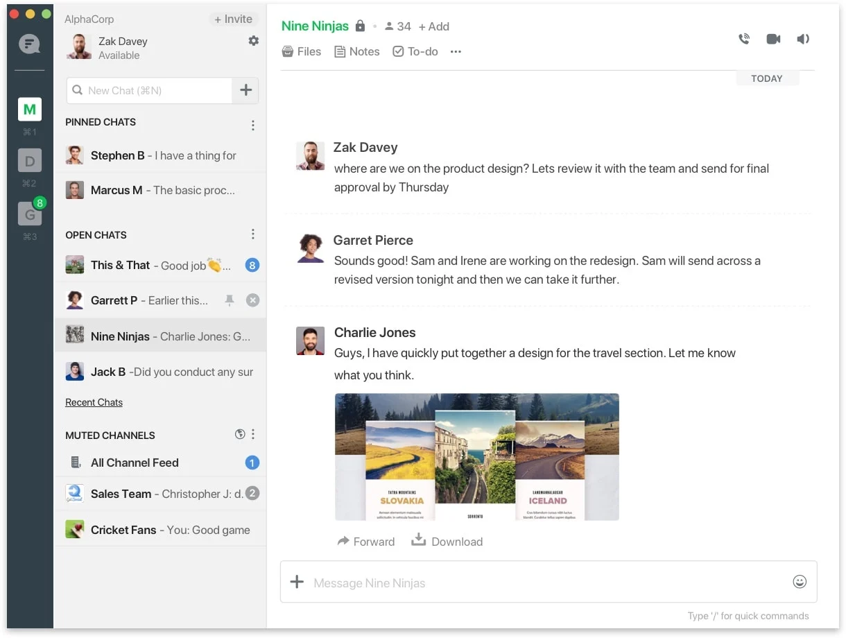 Flock is a workplace chat software 