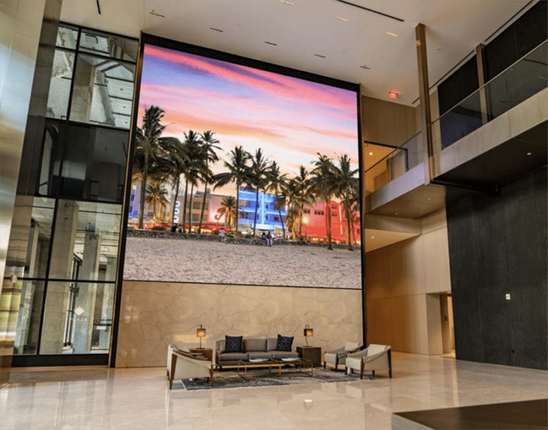 Massive LCD video wall installation. Image Source: TouchSource. Video Wall Technology - Rev Interactive.