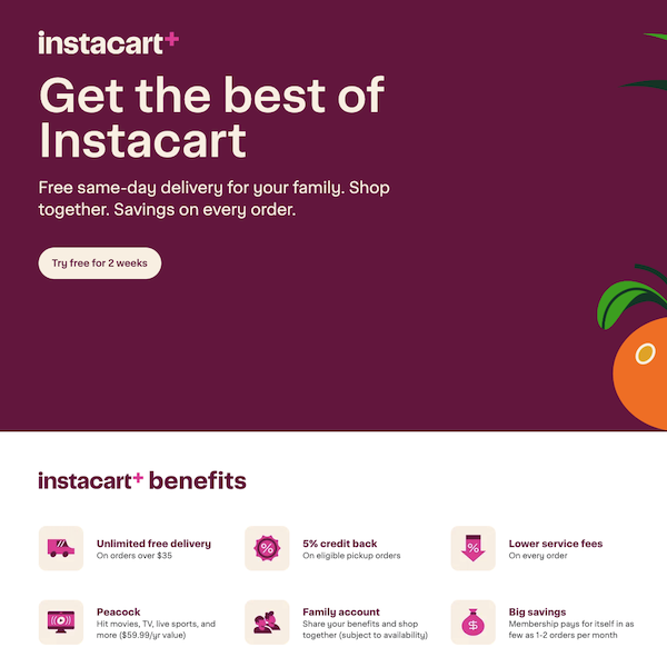 Instacart deals and promotions