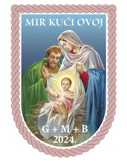 Naljepnica za blagoslov doma za 2024. godinu | Naljepnice za blagoslov doma