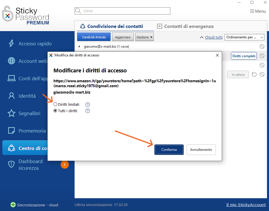 diritti di accesso