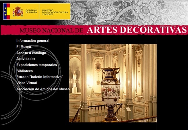 web del museo nacional de artes decorativas de madrid