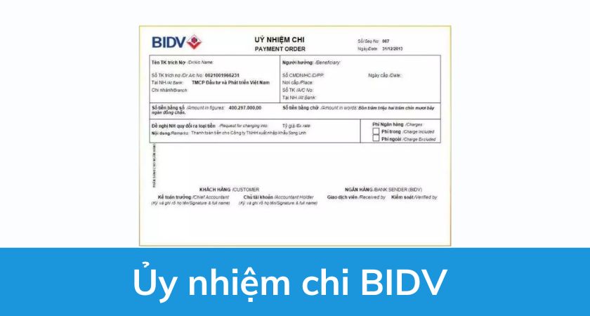 Ủy nhiệm chi BIDV